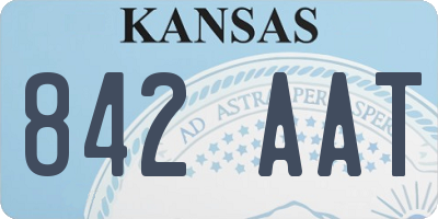 KS license plate 842AAT
