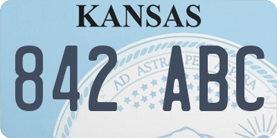 KS license plate 842ABC