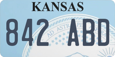 KS license plate 842ABD