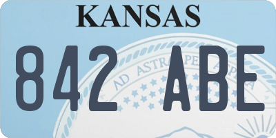 KS license plate 842ABE