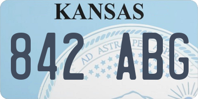KS license plate 842ABG