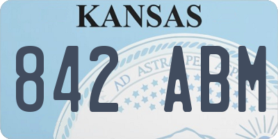 KS license plate 842ABM