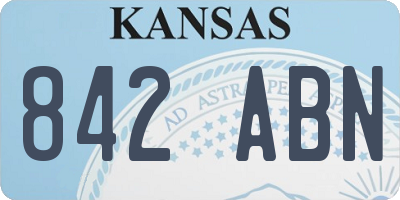 KS license plate 842ABN