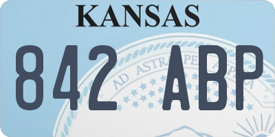 KS license plate 842ABP