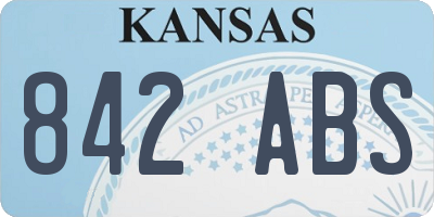 KS license plate 842ABS