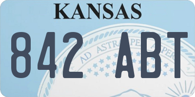 KS license plate 842ABT