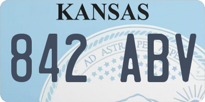 KS license plate 842ABV