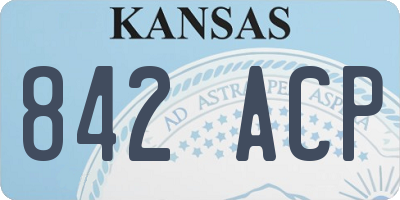 KS license plate 842ACP