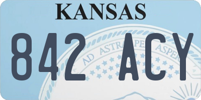 KS license plate 842ACY