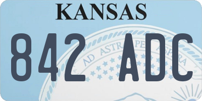 KS license plate 842ADC