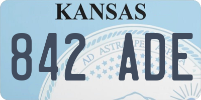 KS license plate 842ADE