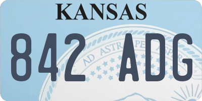 KS license plate 842ADG
