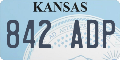 KS license plate 842ADP