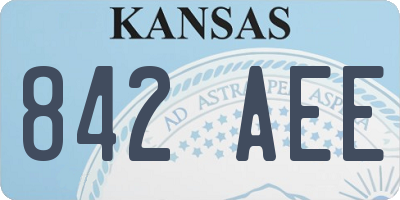 KS license plate 842AEE