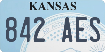 KS license plate 842AES