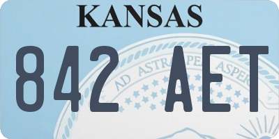 KS license plate 842AET
