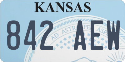 KS license plate 842AEW