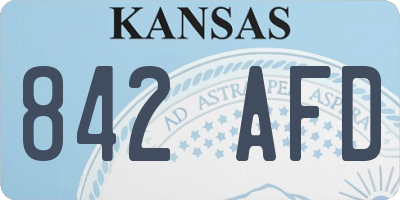 KS license plate 842AFD