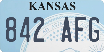 KS license plate 842AFG