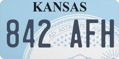 KS license plate 842AFH