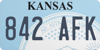 KS license plate 842AFK