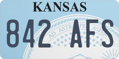 KS license plate 842AFS