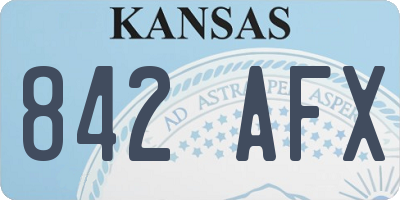 KS license plate 842AFX