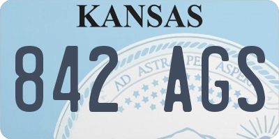 KS license plate 842AGS