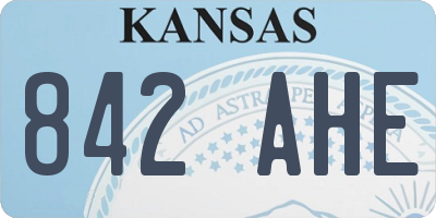 KS license plate 842AHE