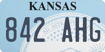 KS license plate 842AHG