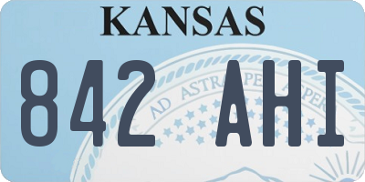 KS license plate 842AHI