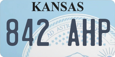 KS license plate 842AHP