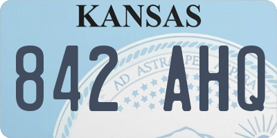 KS license plate 842AHQ