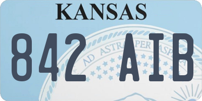 KS license plate 842AIB