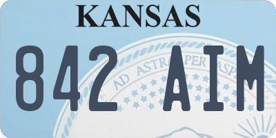 KS license plate 842AIM