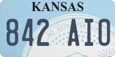 KS license plate 842AIO