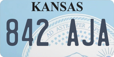 KS license plate 842AJA