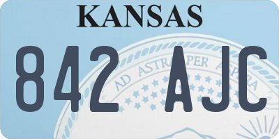 KS license plate 842AJC