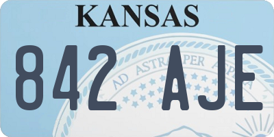 KS license plate 842AJE