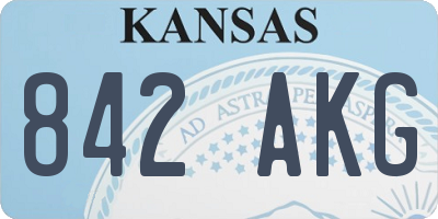 KS license plate 842AKG