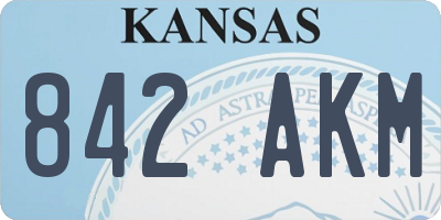 KS license plate 842AKM