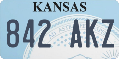 KS license plate 842AKZ