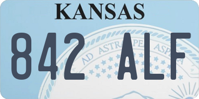 KS license plate 842ALF