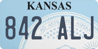 KS license plate 842ALJ