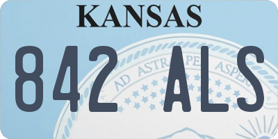 KS license plate 842ALS
