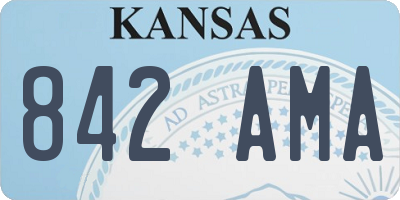 KS license plate 842AMA