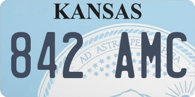 KS license plate 842AMC