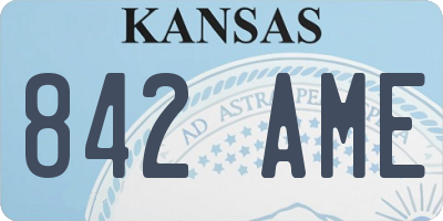 KS license plate 842AME