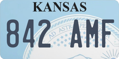 KS license plate 842AMF