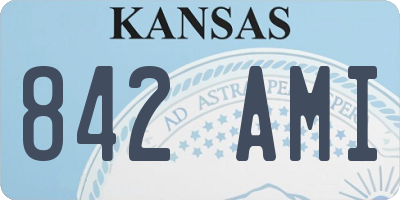 KS license plate 842AMI